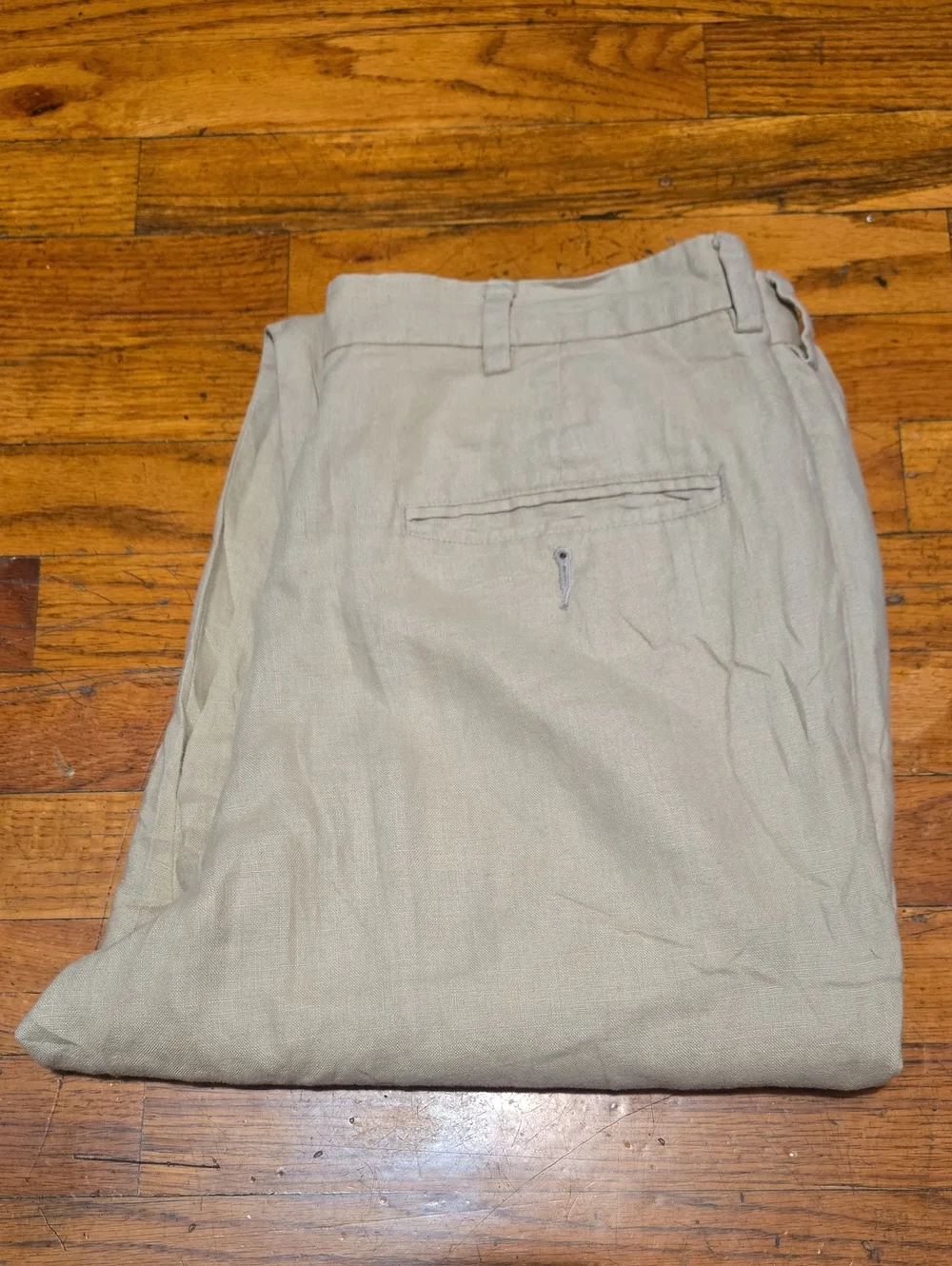 Brooks Brothers 346 Men's Pants 100% Linen Chino Beige Khaki 33x32 (32x31)